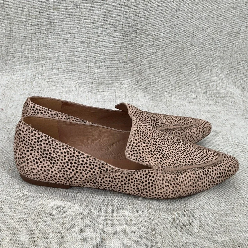 Madewell The Frances Loafer Size 9 Calf Hair Spotted Slip‎ On Flats Dalmation